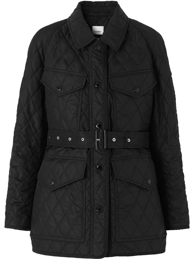 diamond quilted field jacket