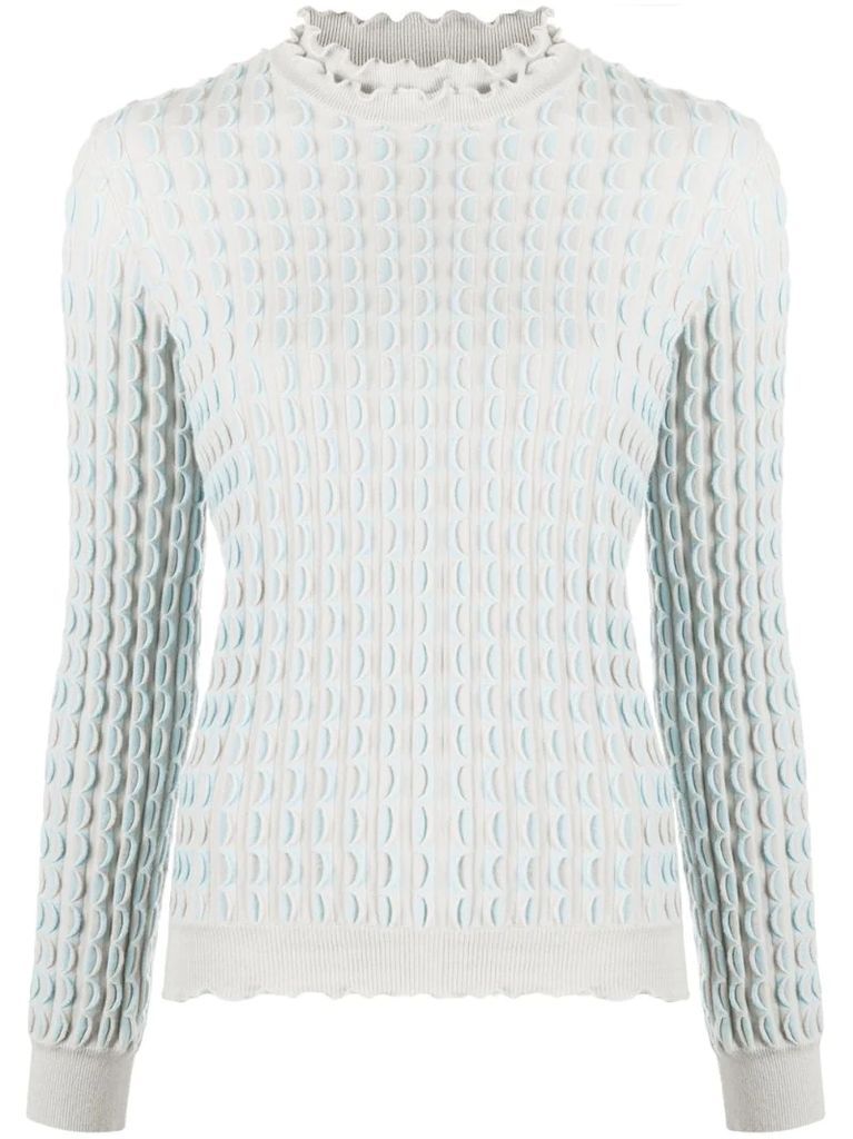 scalloped knit jumper
