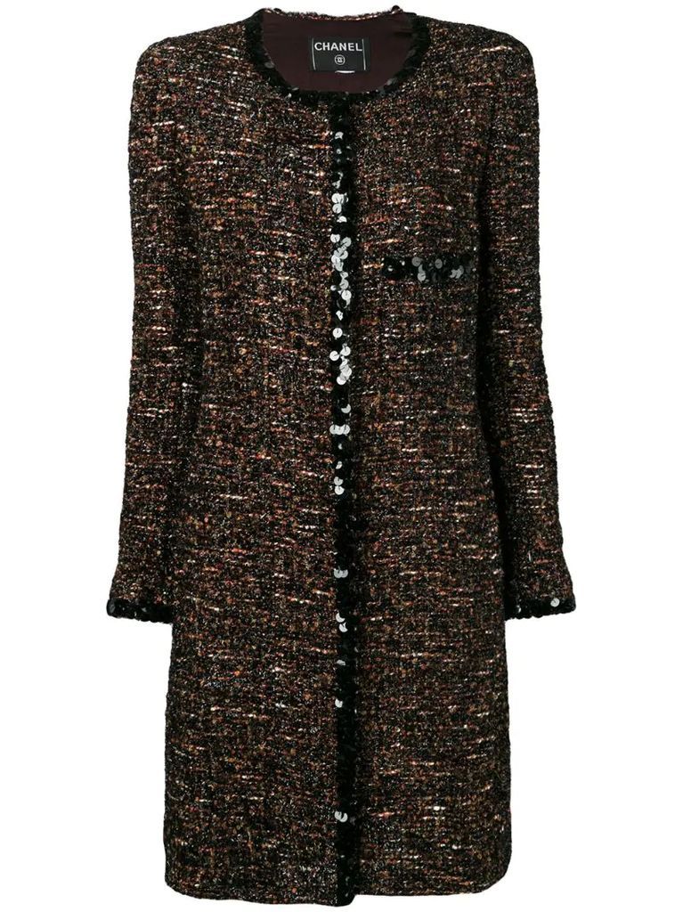 2000's bouclé tweed coat