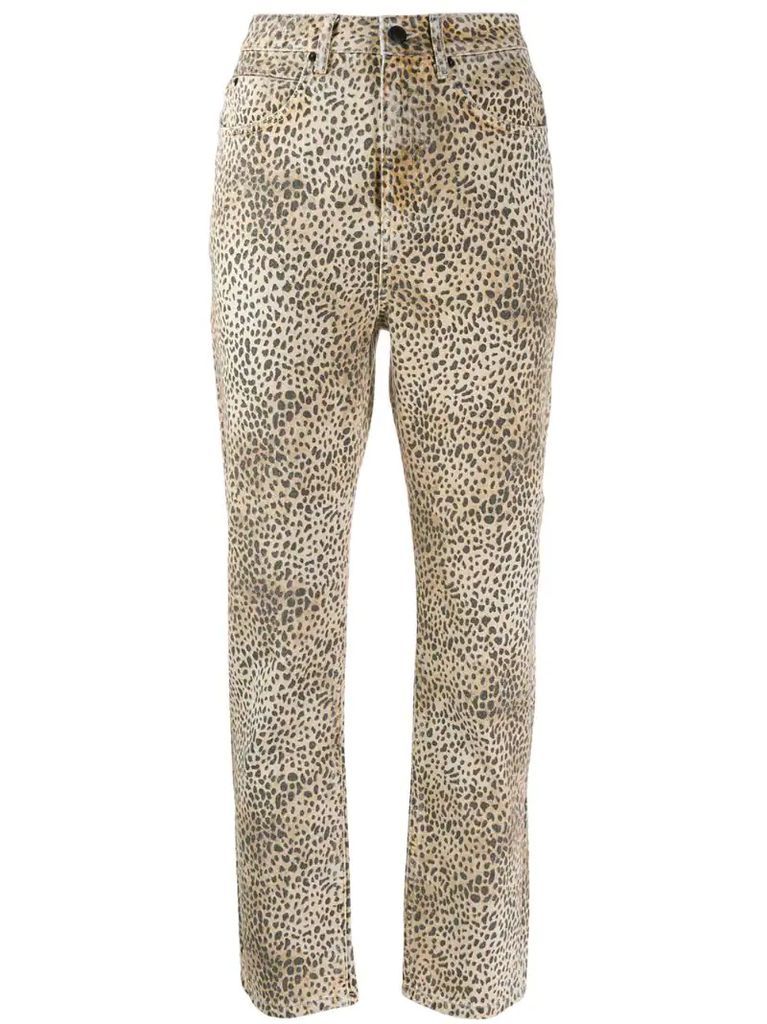 cheetah print trousers