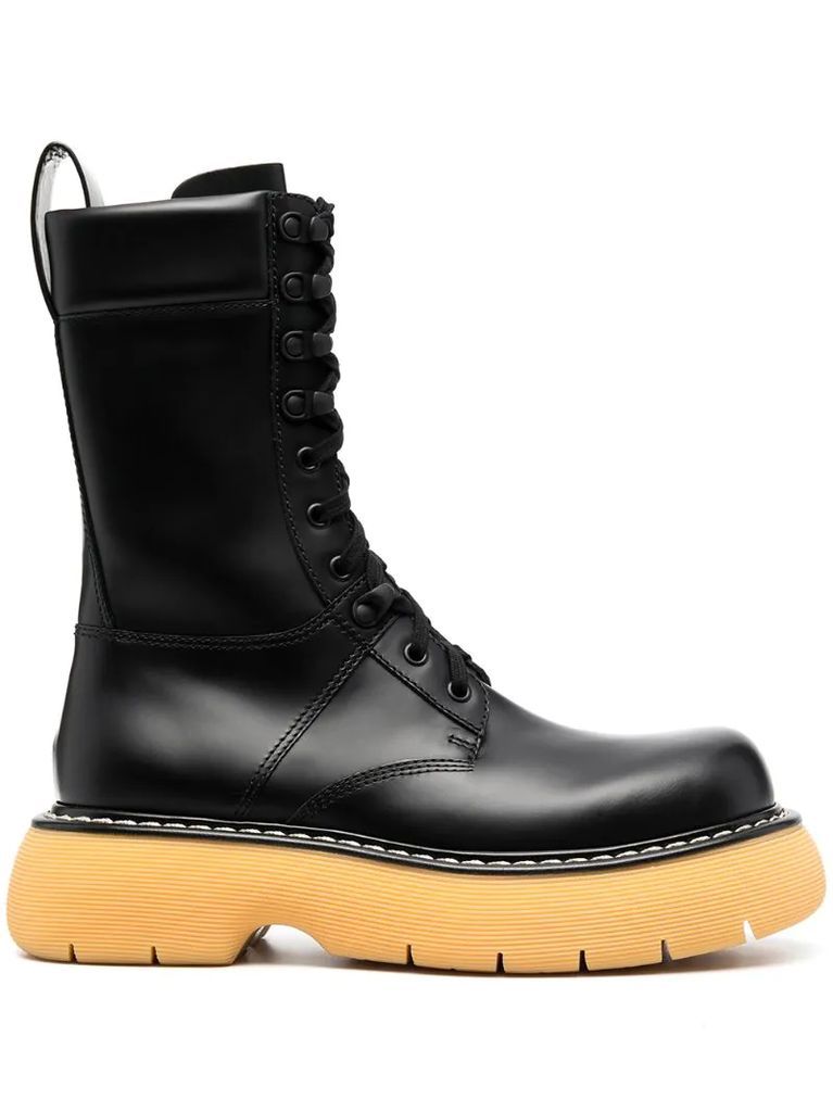 chunky-sole ankle-length boots