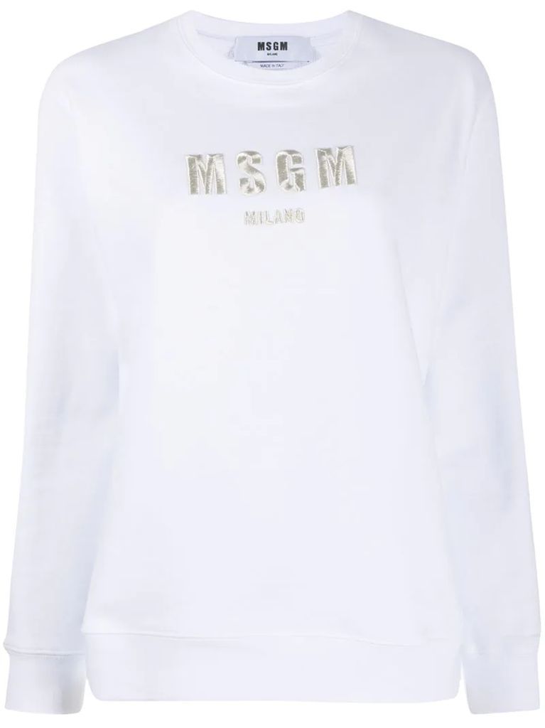 embroidered logo long-sleeve T-shirt