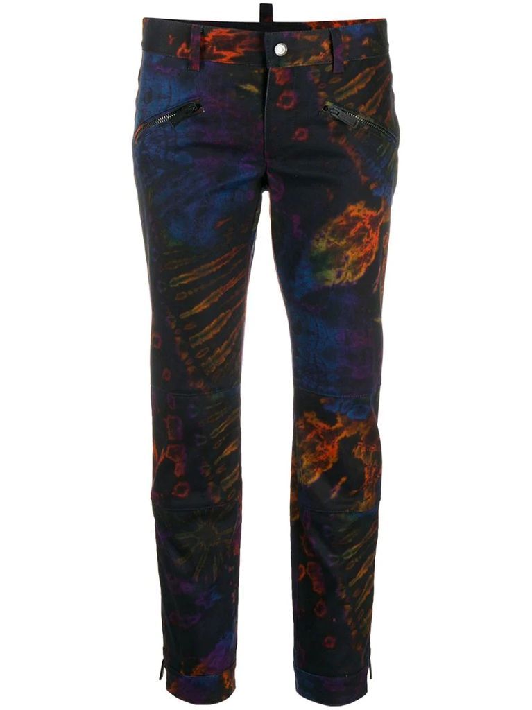 tie-dye cropped trousers