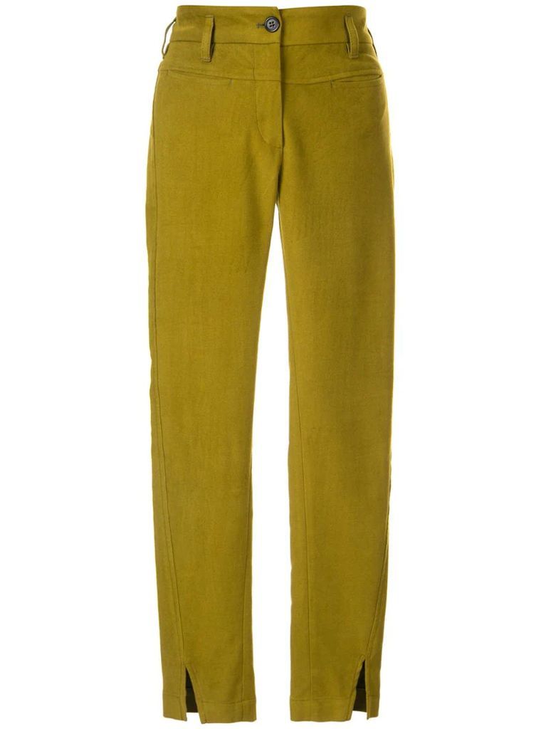 cropped skinny fit trousers