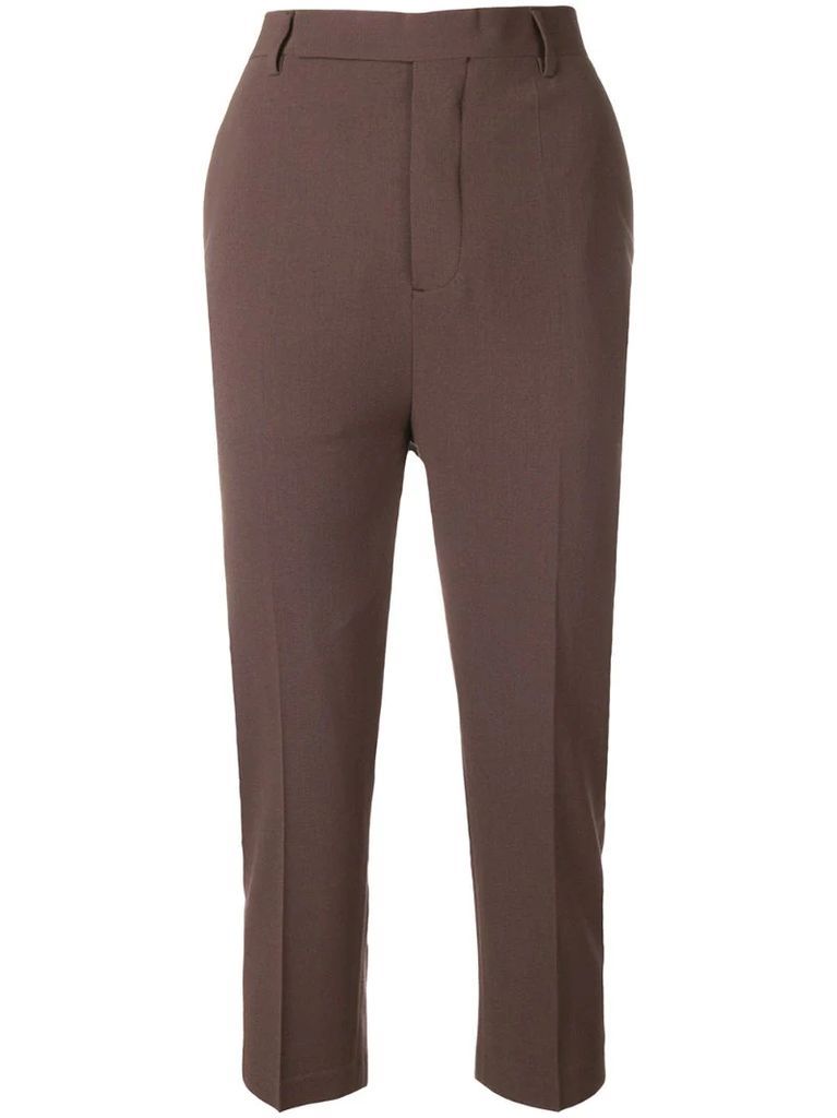 cropped slim trousers