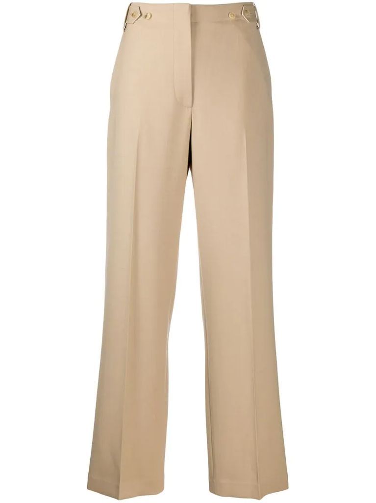 high waisted tailored trousers