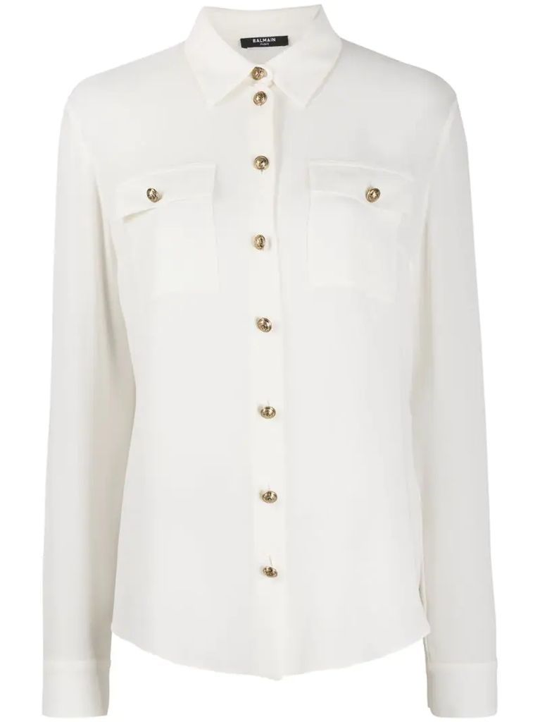 silk-georgette shirt