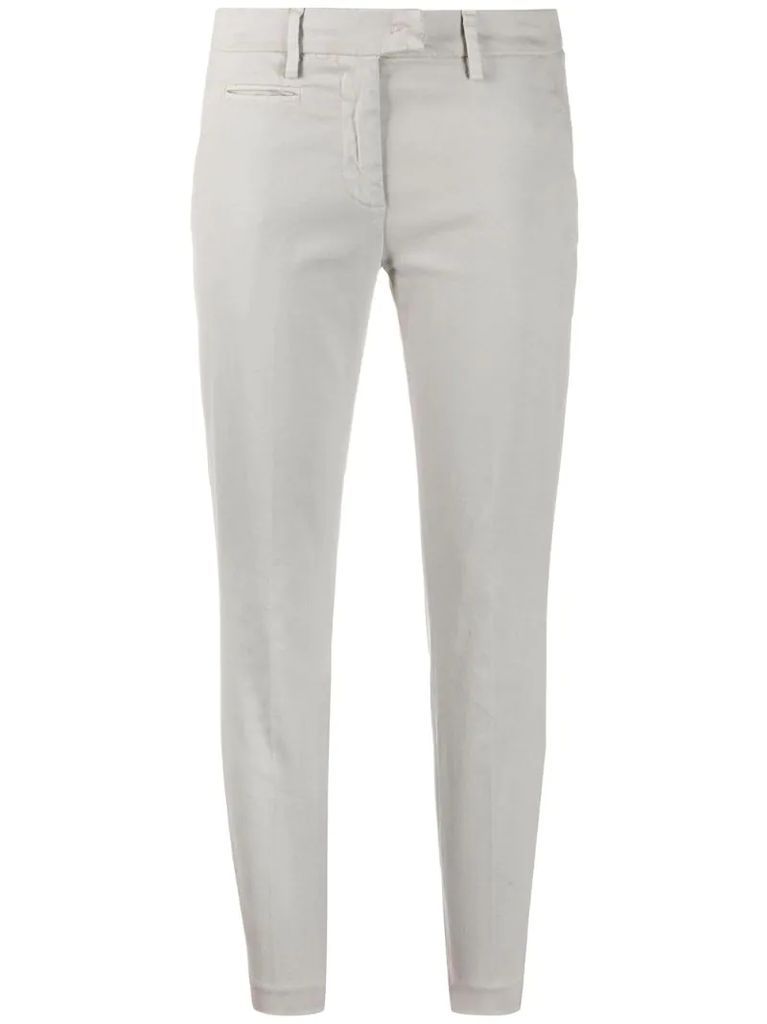 cropped cotton chinos