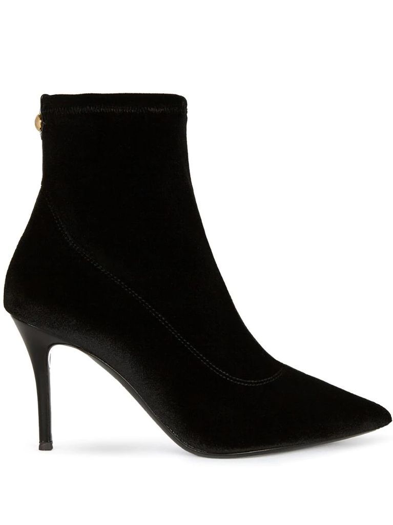 pointed leather ankle boots