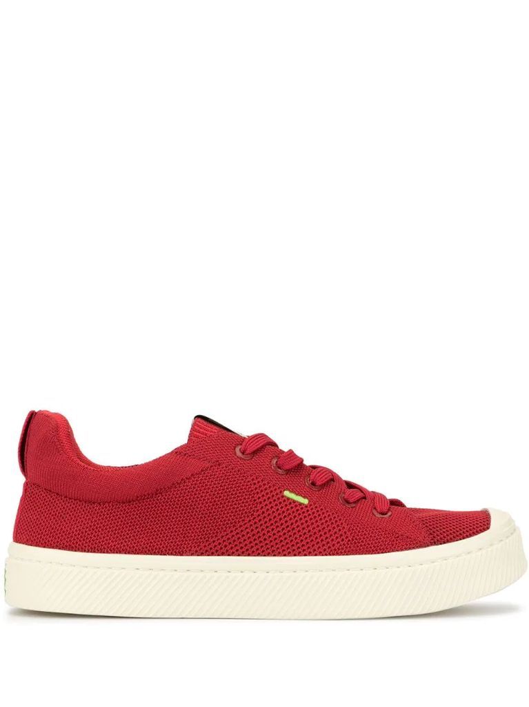 IBI Low Raw Red Knit Sneaker