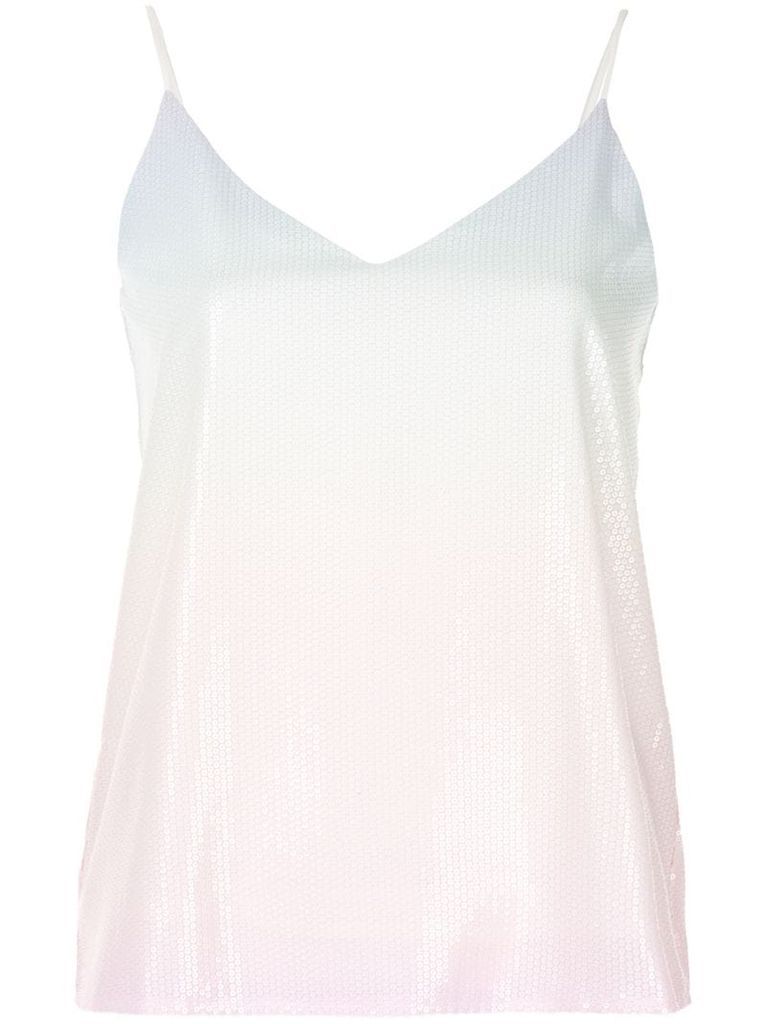 sequinned ombré cami top