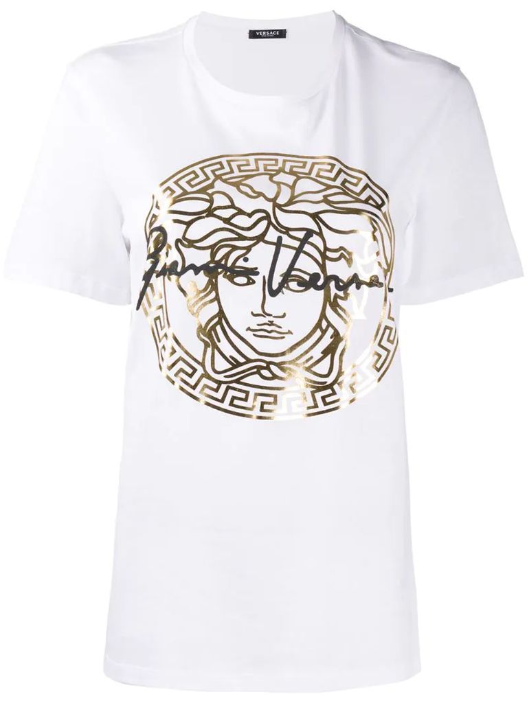 metallic Medusa print T-shirt