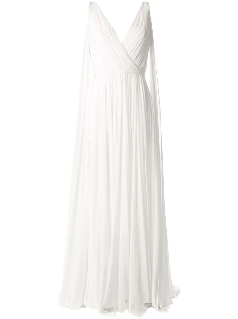 long-length ruched gown