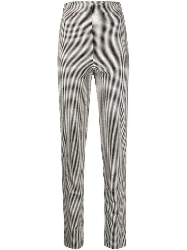 1990s checked stretch trousers