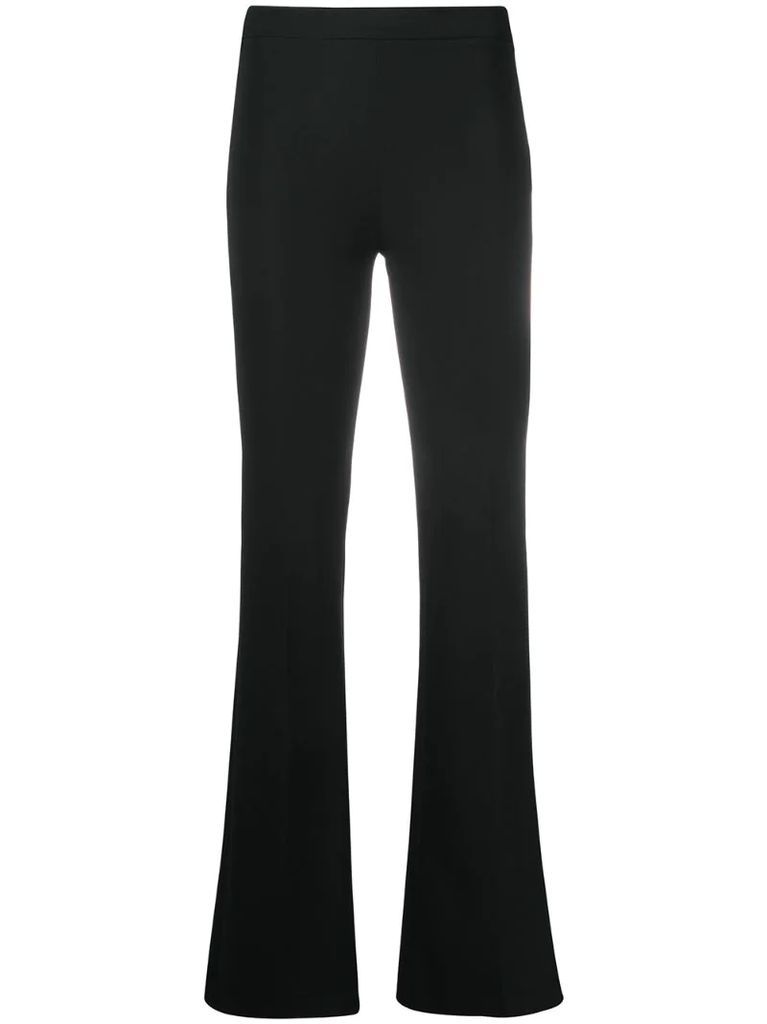 fitted flare trousers