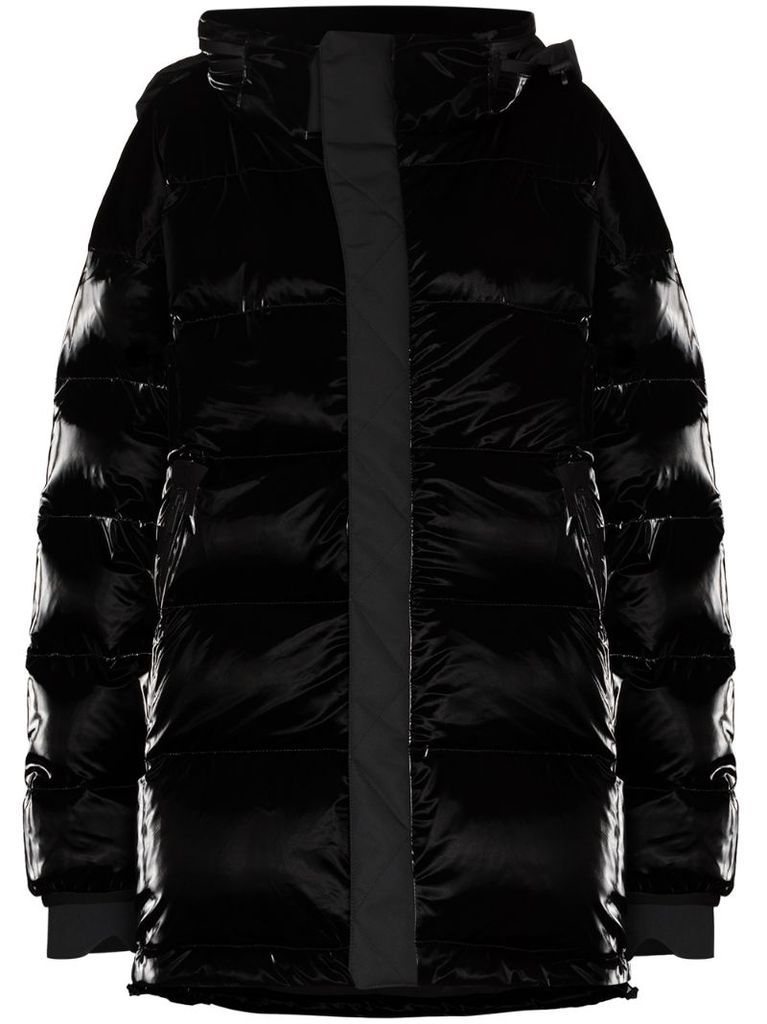 Gloss zip-up puffer jacket