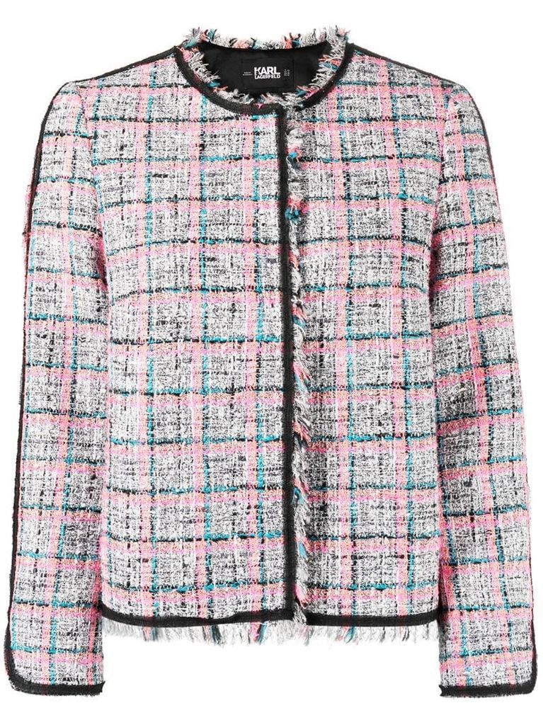 Summer boucle tweed jacket