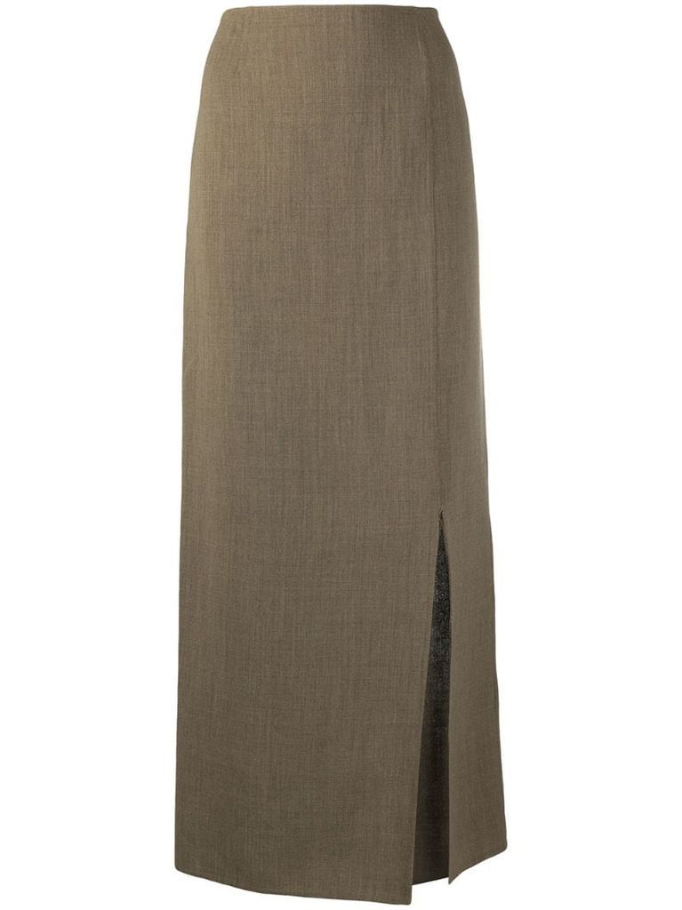 pre-owned slide-slit maxi skirt