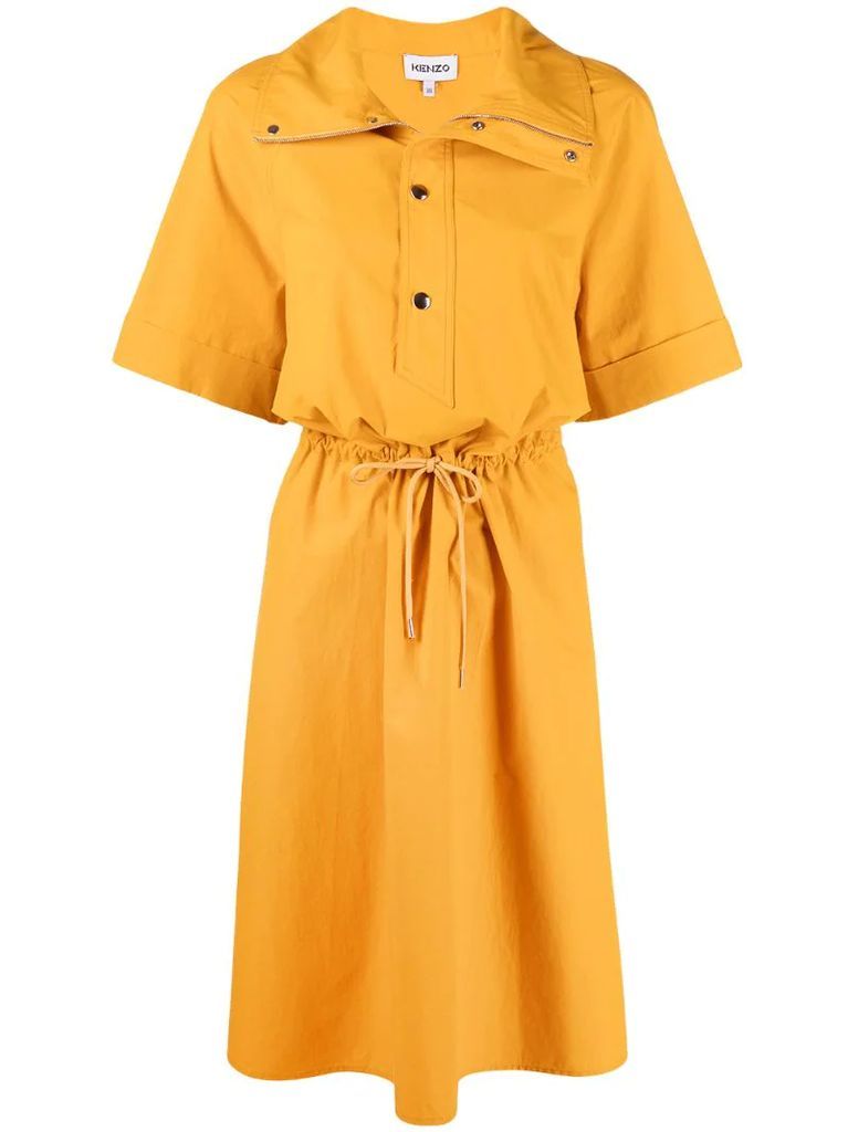 short-sleeved midi dress
