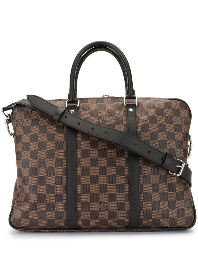 2018 pre-owned Damier pattern PM briefcase