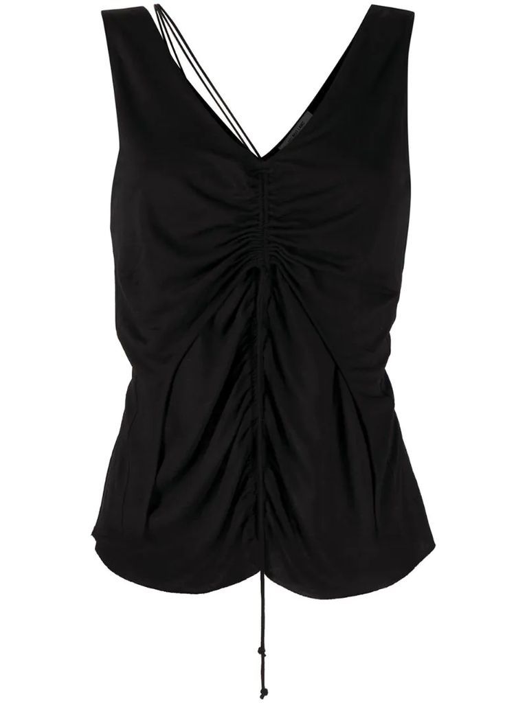 Scala ruched sleeveless top