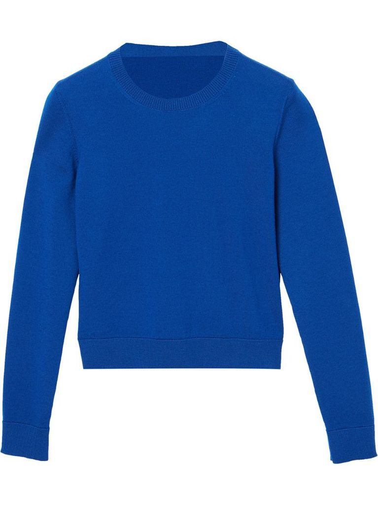 long-sleeved knitted jumper