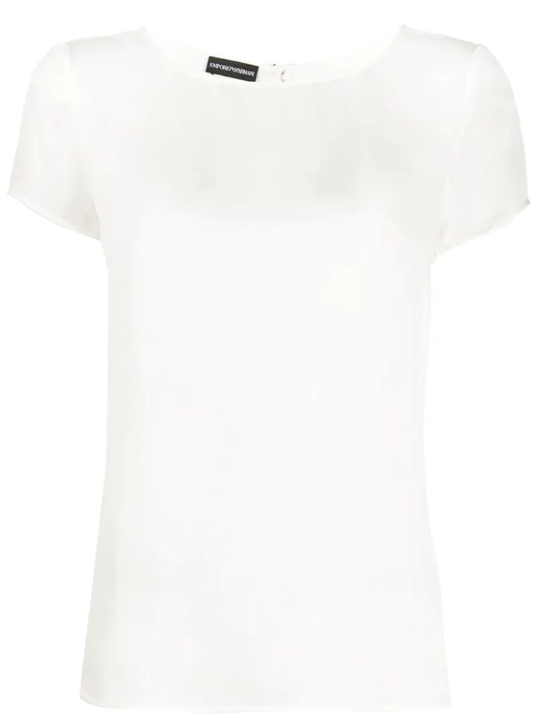 short sleeve silk T-shirt