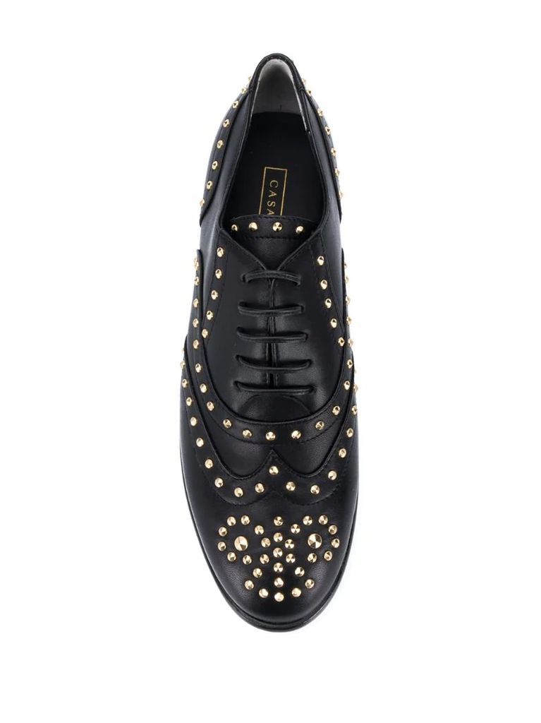 studded Oxford shoes