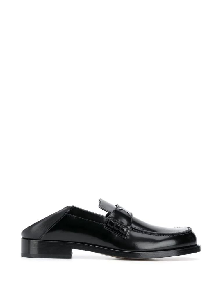 leather four-stitch loafers