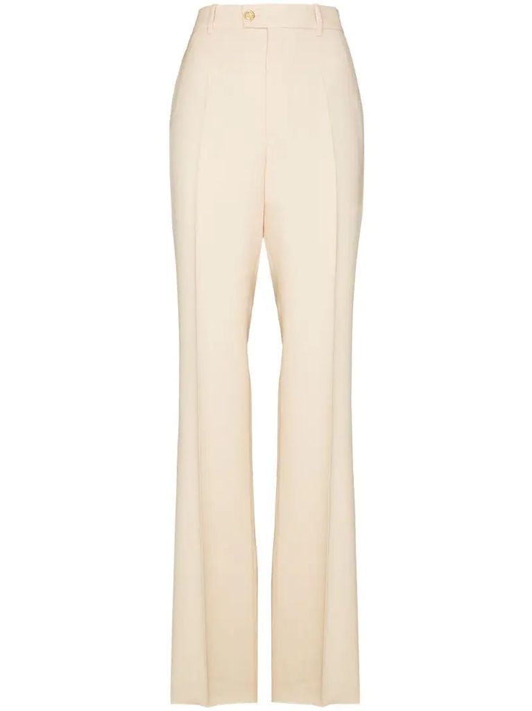 tailored flare trousers