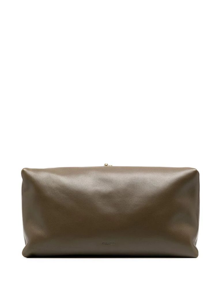 padded design clutch bag