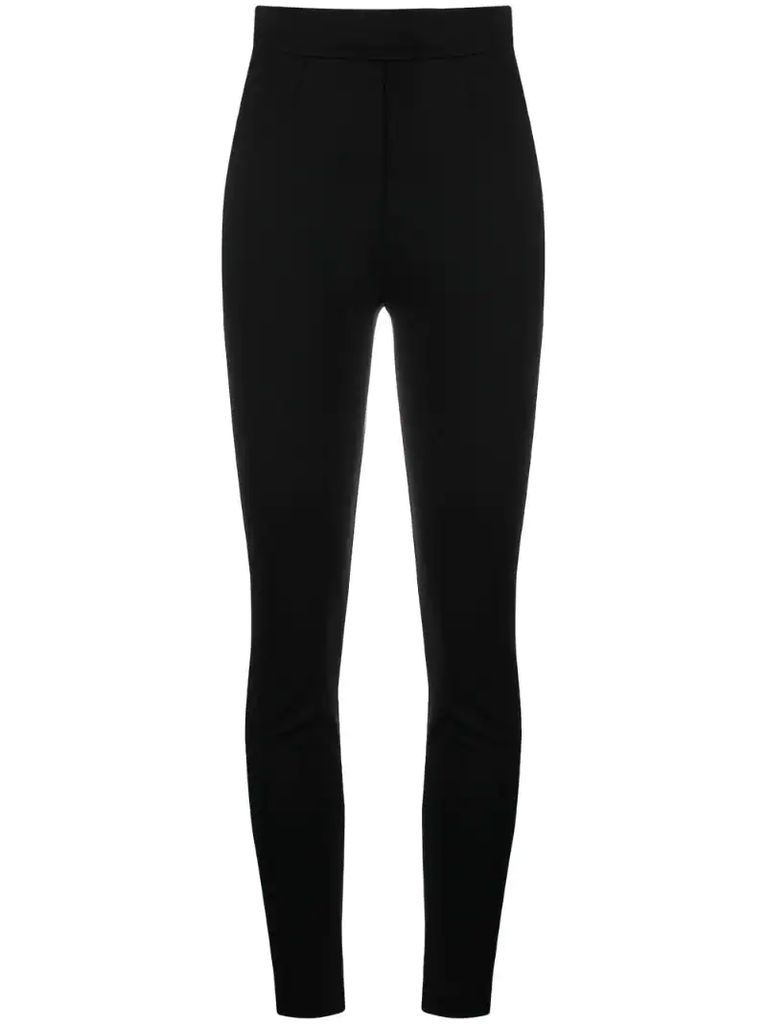 cropped side-zip skinny trousers