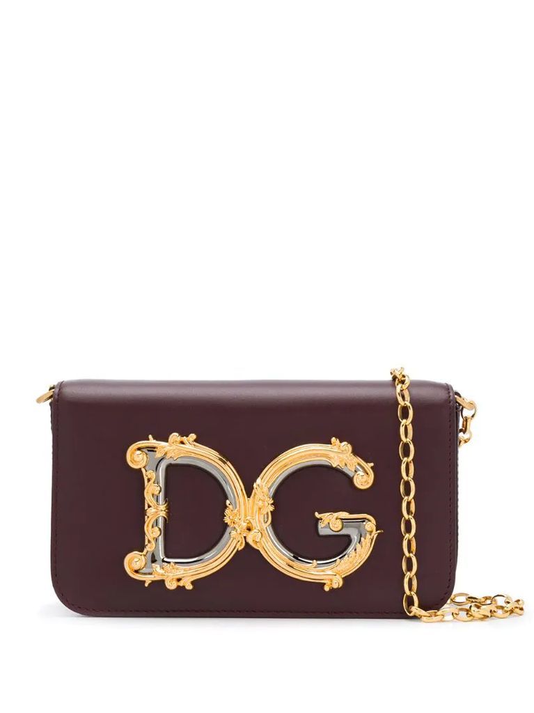 DG-logo plaque shoulder bag