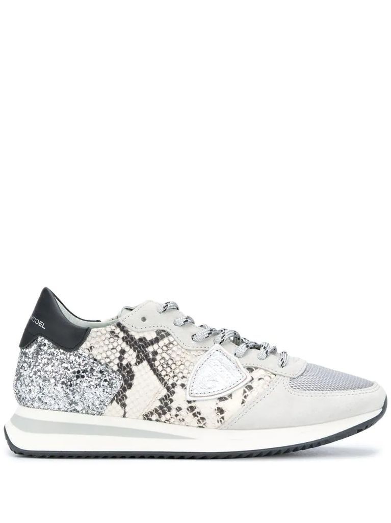 python-effect low-top sneakers