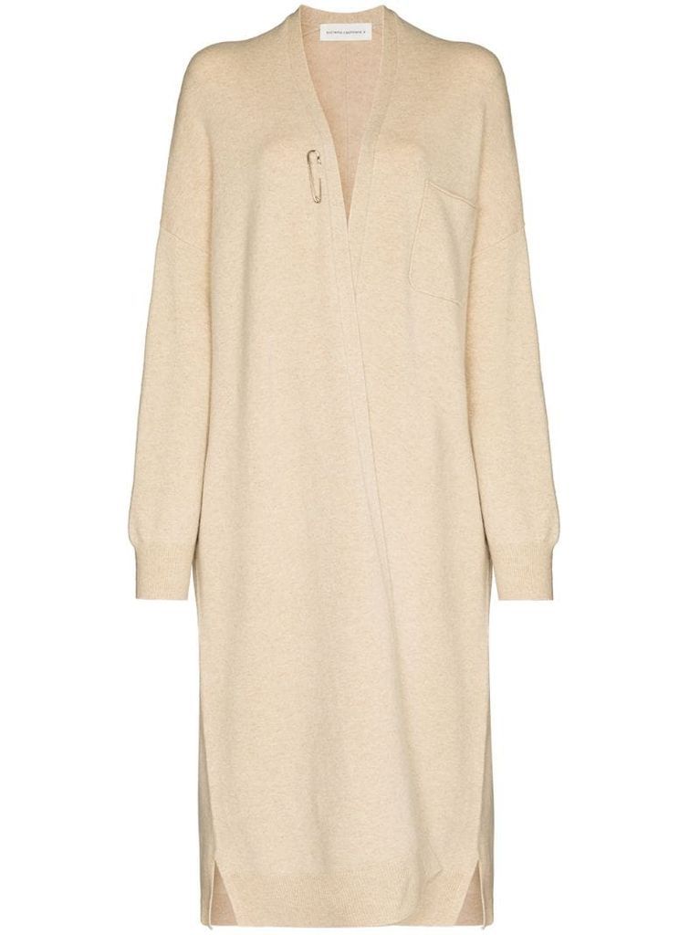 longline cashmere cardigan