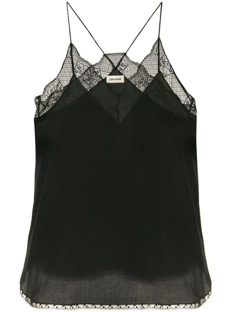 lace-detail camisole top