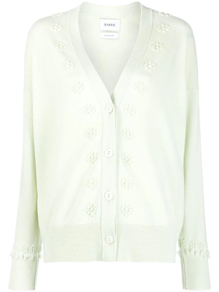 embroidered cashmere cardigan