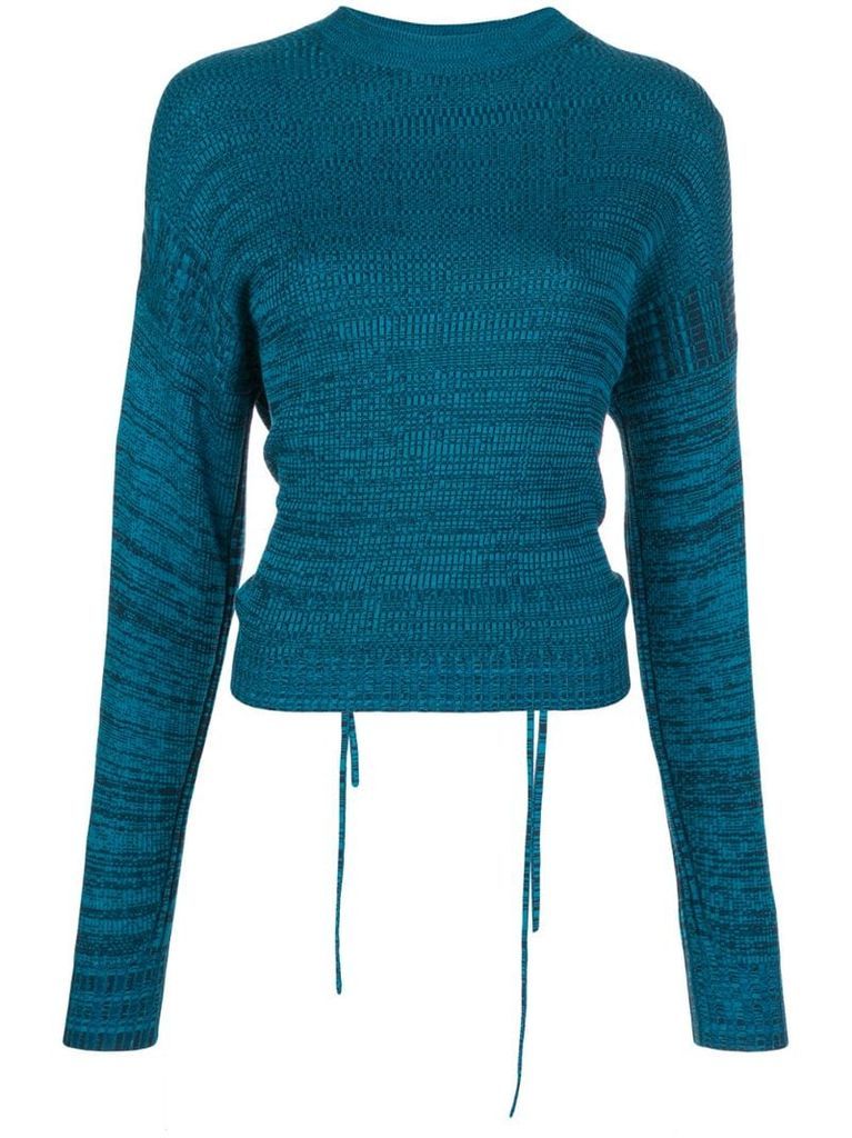 marl cut-out jumper