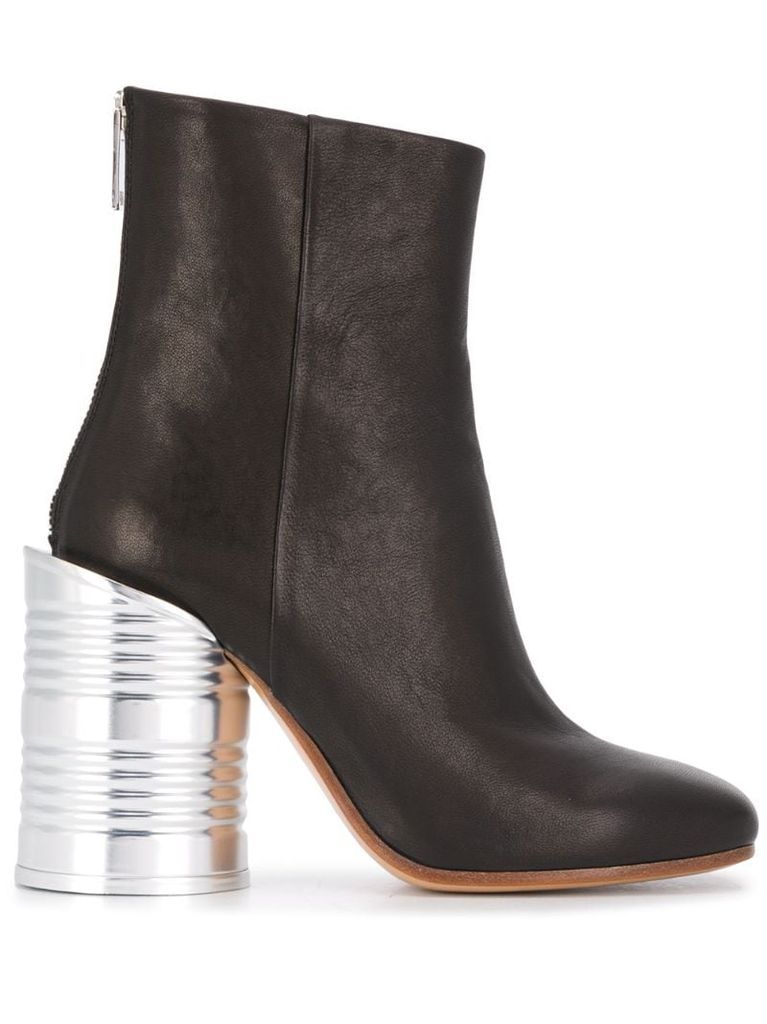 tin can heel ankle boot