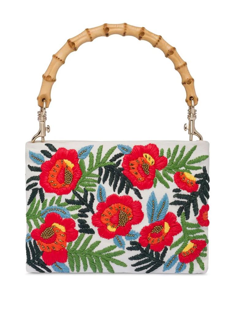 embroidered floral handbag