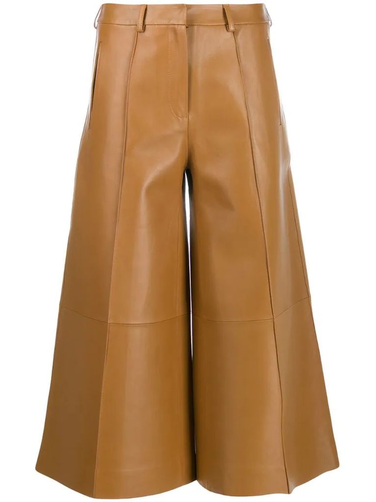 cropped palazzo trousers