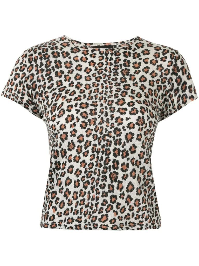 leopard printed T-shirt