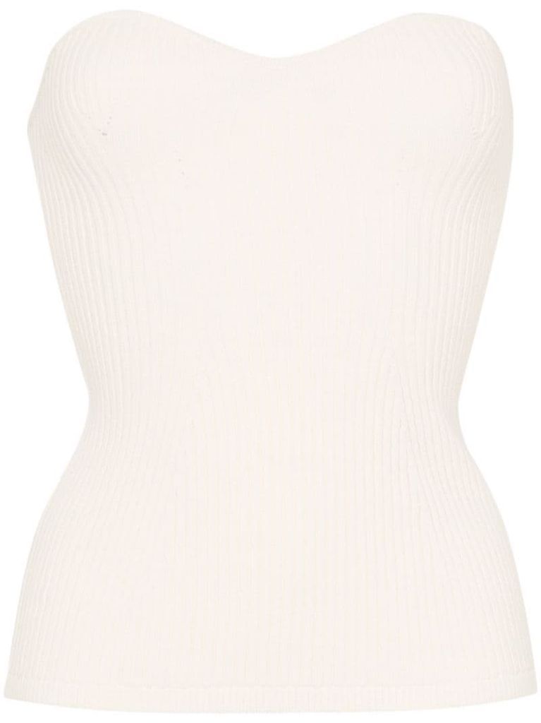 Lucie ribbed knit bustier