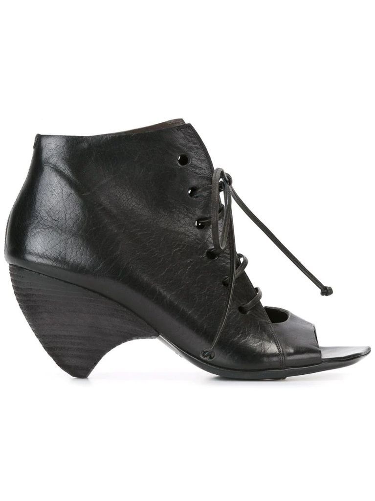 structured lace-up ankle boots