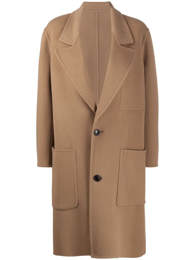 unstructured two-button coat