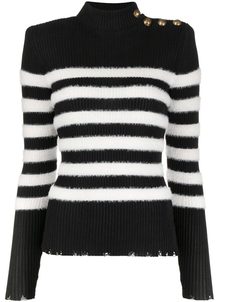 textured-striped jumper