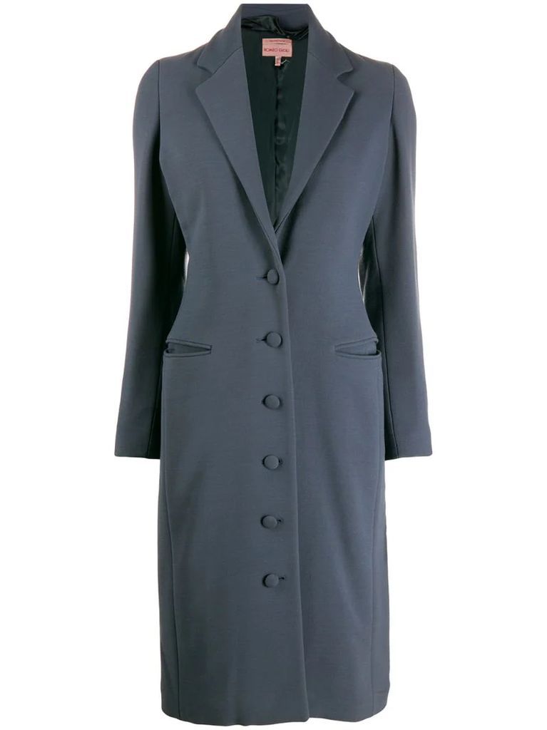 1996 fitted midi buttoned coat