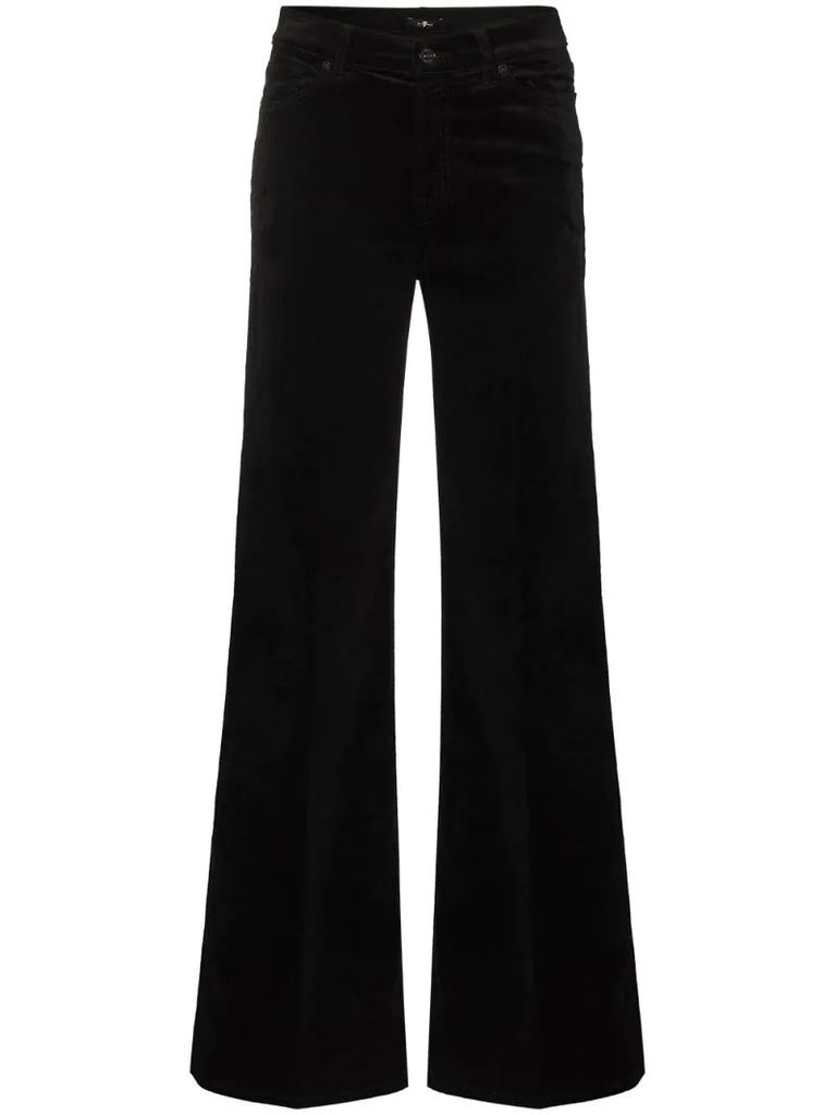 mid-waist flared trousers