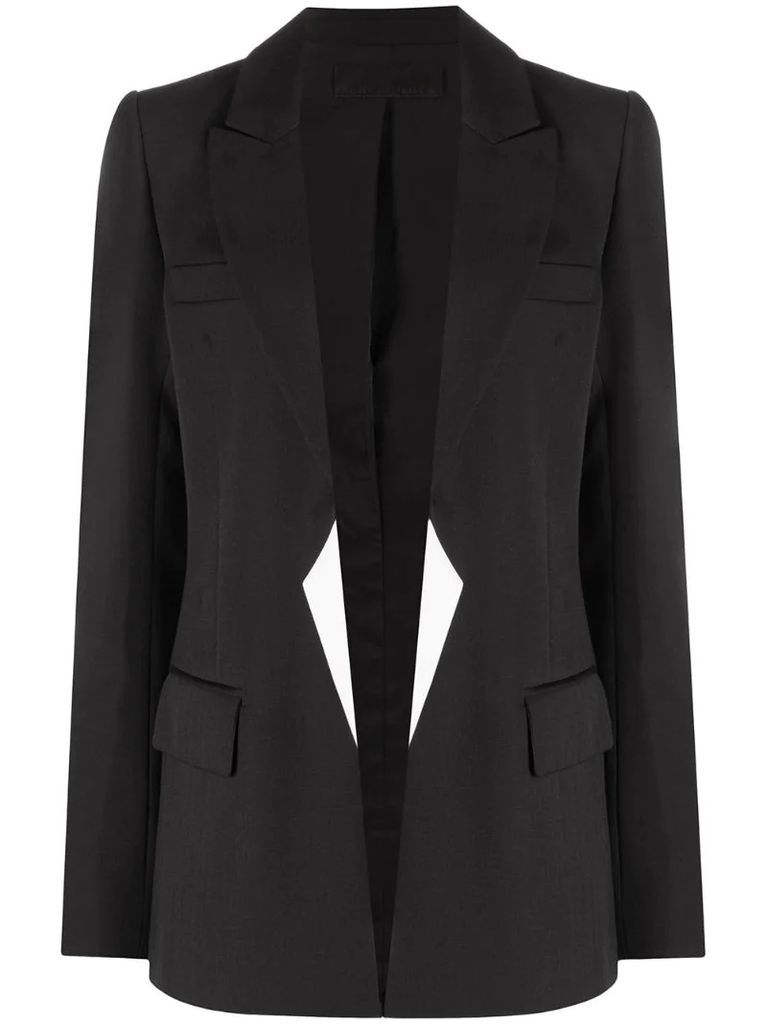 contrast trim blazer