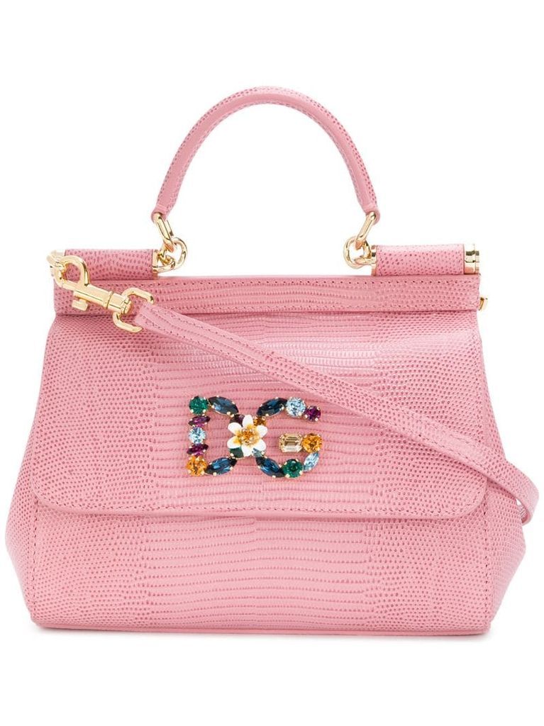 Sicily crystal-embellished tote